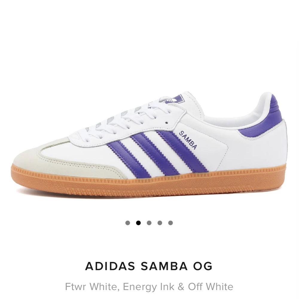 ADIDAS SAMBA OG
Ftwr White, Energy Ink & Off White
Size 5.5 Women’s